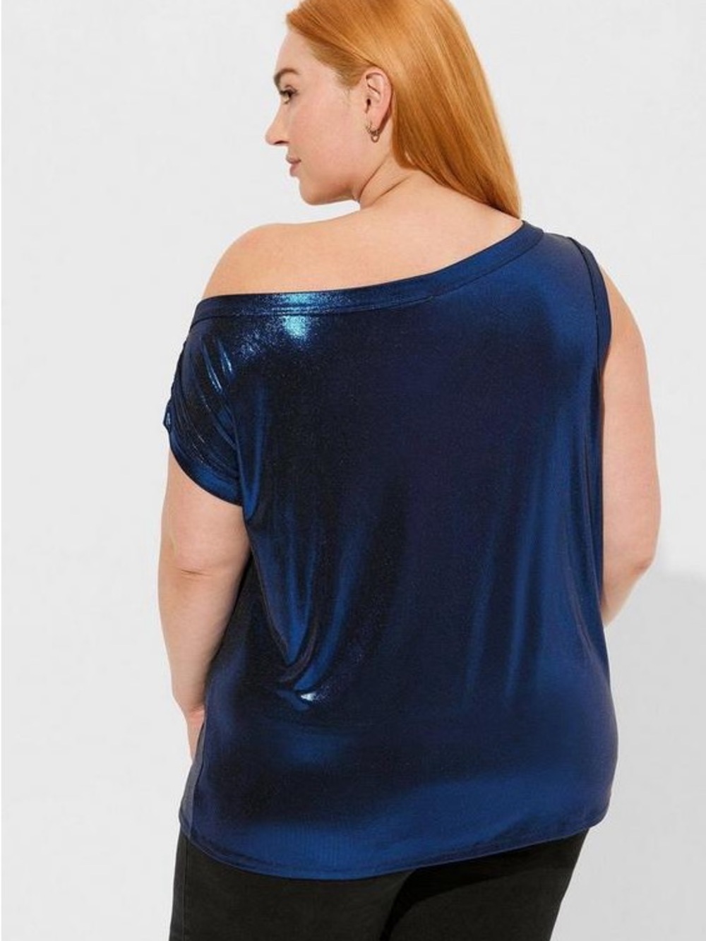 Torrid Liquid Shine Off Shoulder Top Size 1X - Picture 4 of 10